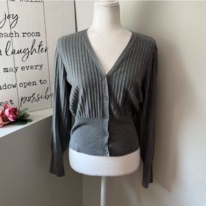 H&M Ribbed Knit Cardigan Sweater